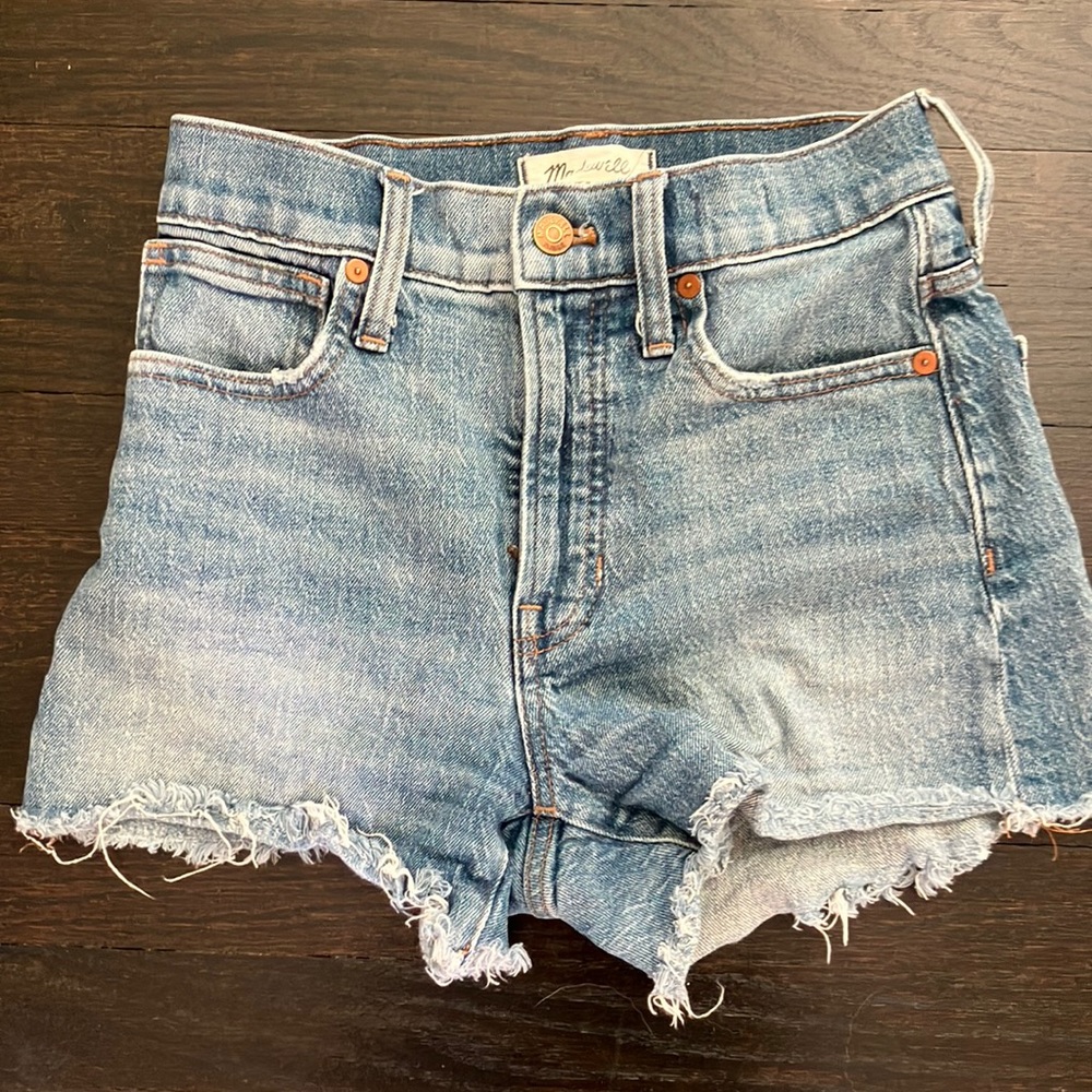 Madewell blue jean shorts